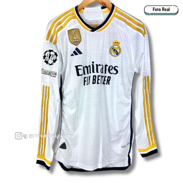 CAMISETA REAL MADRID 2023/24 VERSIÓN JUGADOR – MANGA LARGA (1ERA EQUIPACIÓN)