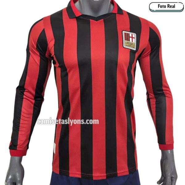 CAMISETA AC MILAN 125 AÑOS MANGA LARGA