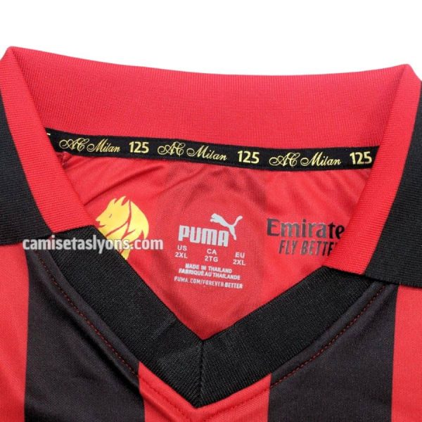 CAMISETA AC MILAN 125 AÑOS MANGA LARGA
