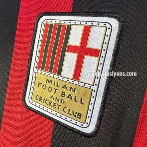 CAMISETA AC MILAN 125 AÑOS MANGA LARGA (BOTONES)