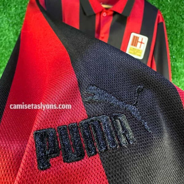 CAMISETA AC MILAN 125 AÑOS MANGA LARGA (BOTONES)
