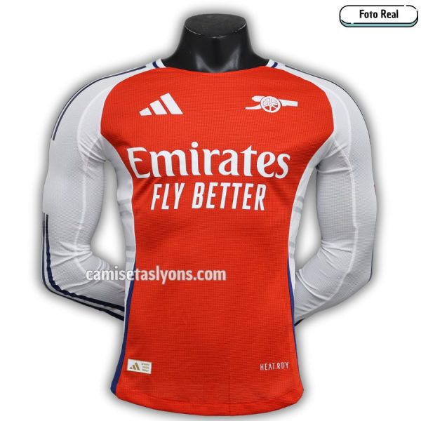 CAMISETA ARSENAL 2024/25 (1ERA EQUIPACIÓN) VERSIÓN JUGADOR MANGA LARGA