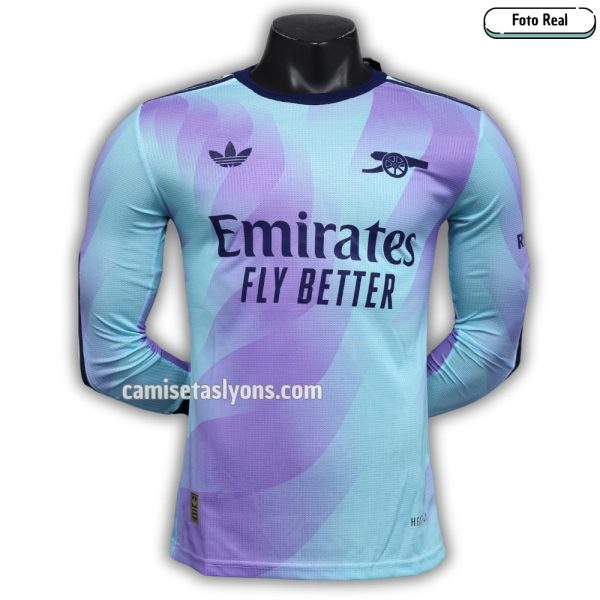 CAMISETA ARSENAL 2024/25 (3ERA EQUIPACIÓN) VERSIÓN JUGADOR MANGA LARGA