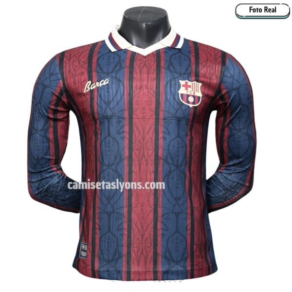 CAMSIETA FC BARCELONA 125 AÑOS VERSIÓN JUGADOR MANGA LARGA