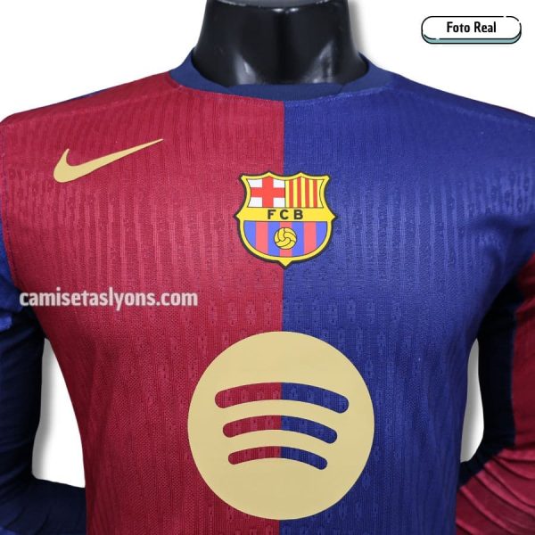 FC BARCELONA 2024/25 (1ERA EQUIPACIÓN) VERSIÓN JUGADOR MANGA LARGA