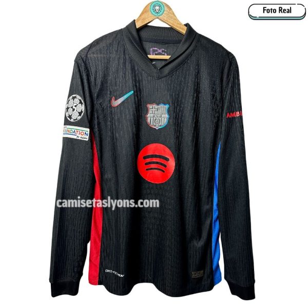 CAMISETA FC BARCELONA 2024/25 (2DA EQUIPACIÓN) VERSIÓN JUGADOR MANGA LARGA