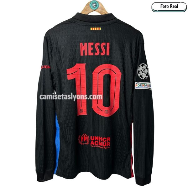 CAMISETA FC BARCELONA 2024/25 (2DA EQUIPACIÓN) VERSIÓN JUGADOR MANGA LARGA