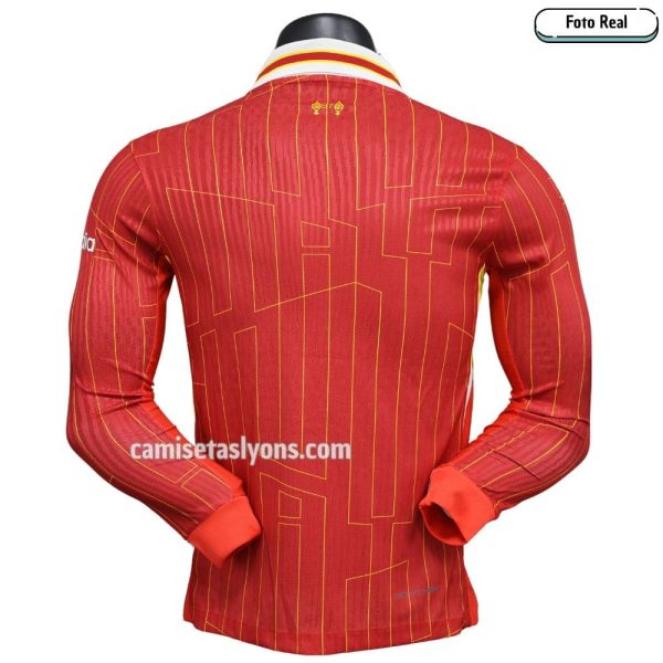CAMISETA LIVERPOOL 2024/25 (1ERA EQUIPACIÓN) VERSIÓN JUGADOR MANGA LARGA