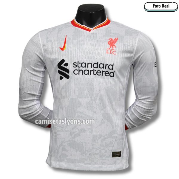 CAMISETA LIVERPOOL 2024/25 (2DA EQUIPACIÓN) VERSIÓN JUGADOR MANGA LARGA