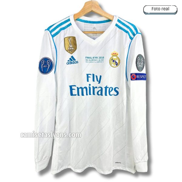 CAMISETA REAL MADRID 2017/18 VERSIÓN JUGADOR – FINAL KIEV 2018 – MANGA LARGA