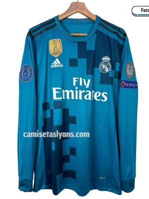CAMISETA REAL MADRID 2017/18 (3ERA EQUIPACIÓN) VERSIÓN JUGADOR MANGA LARGA