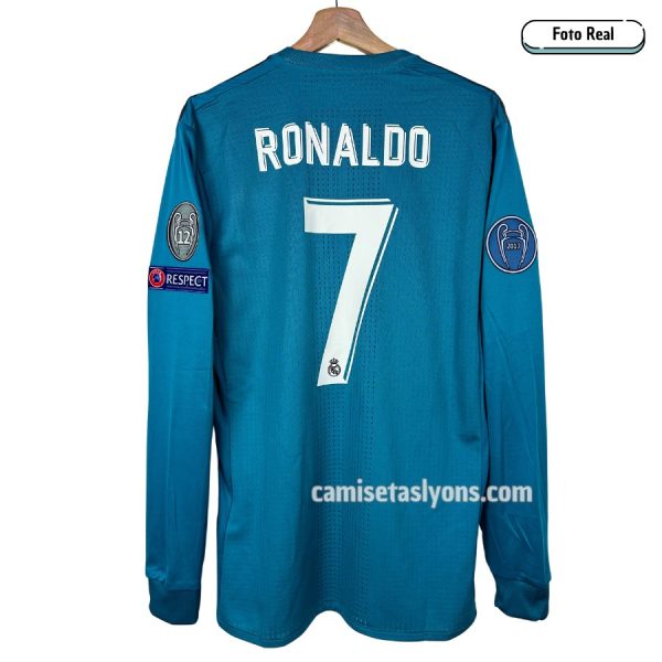 CAMISETA REAL MADRID 2017/18 (3ERA EQUIPACIÓN) VERSIÓN JUGADOR MANGA LARGA