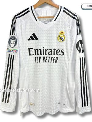 CAMISETA REAL MADRID 2024/25 (1ERA EQUIPACIÓN) VERSIÓN JUGADOR MANGA LARGA