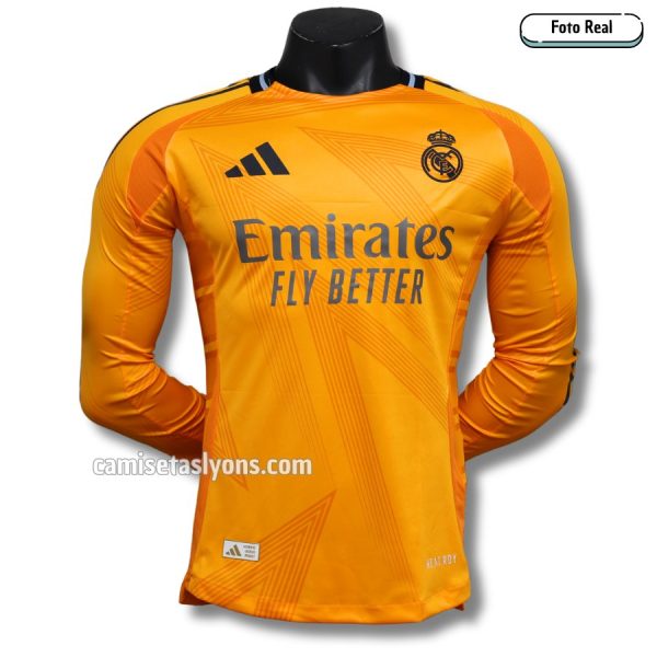 CAMISETA REAL MADRID 2024/25 (2DA EQUIPACIÓN) VERSIÓN JUGADOR MANGA LARGA