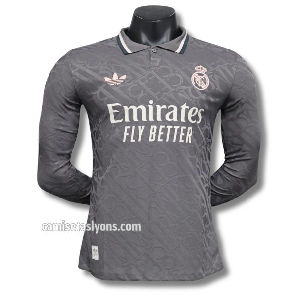 CAMISETA REAL MADRID 2024/25 (3ERA EQUIPACIÓN) VERSIÓN JUGADOR MANGA LARGA