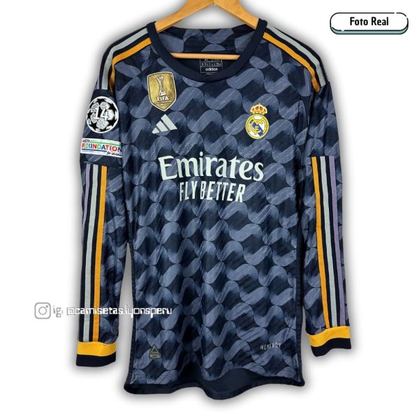 CAMISETA REAL MADRID 2023/24 (2DA EQUIPACIÓN) VERSIÓN JUGADOR – MANGA LARGA