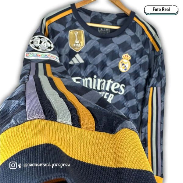 CAMISETA REAL MADRID 2023/24 (2DA EQUIPACIÓN) VERSIÓN JUGADOR – MANGA LARGA